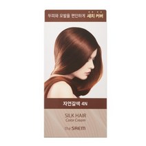 더샘 실크 헤어 컬러 크림 새치커버 염색제 자연갈색 4N