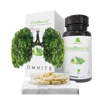 Omnite OMNI BREATHE - 블렌드w. NAC & 천연 허브 천식 기관지 건강 자를 폐 세정 해독 호흡기 기침 맑은 점액/가래 60개의 채소 캡슐, 60 카운트(1개 팩)