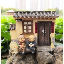 정원 꾸미기 노부부 실내 테라스 한옥 장식 미니어처 수지 선물, 935-1 발 씻기