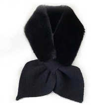 로로얼로이 겨울 골프 에코퍼 넥워머 목도리 니트 리본 머플러, 선택완료, 블랙