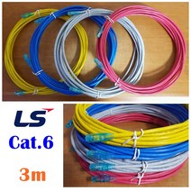 LS전선 UTP CAT6 블루RJ45 랜케이블 3m(제작상품), 블루(다이렉트), 1개