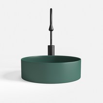 탑볼 카운터 세면대 세면볼 간이 건식 미니 원형 세라믹 욕실 카페, (블랙 360mm)
