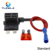 12V 미니 소형 중형 자동차 퓨즈 홀더 추가 회로 탭 어댑터 10A 마이크로 표준 ATM 블레이드 포함, 02 Standard_15 50A