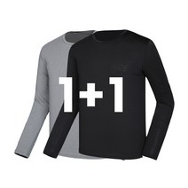 1+1나인앤나인 데일리 편안한 스판 라운드 기능성 긴팔티셔츠 1+1판매이벤트