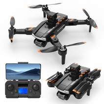 oyoson브러시리스 모터 GPS 원터치 회항 360° 레이저 장애물 회피 드론 HD 콰트로 원격 조종 비행기, [S1블랙 배터리 2개]적외선 피장