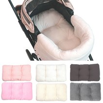 모모스페이스 강아지 유모차 방석 개모차 아이보리 체크 개모차 침낭 애견 마약방석 쿠션