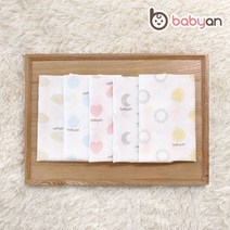 베이비앙 순면 심볼라인 엠보손수건 5장