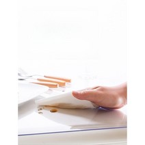 유리 대용 pvc 식탁보 방수 및 노 워시 테이블 매트 투명 커피 책상 주방 식탁 PU, 85x140CM, 향균 투명 7.0 두께 5.0