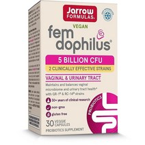 Jarrow Formulas 여성용 펨도피러스 50억 유산균 식물성 캡슐, 30 Count (Pack of 12)