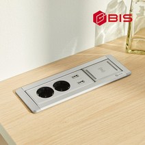 무선충전 회전 2구 2USB 빌트인콘센트 매립형 홈카페 설치 멀티 전원선, 블랙