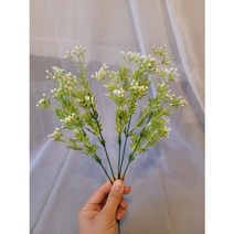 꽃풍선몰작은 눈꽃 풀 1개 성묘꽃 조화 소재