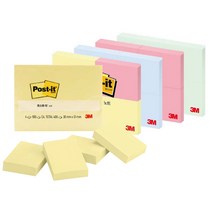 Post-it 포스트잇 일반용 노트 653-4 점착식 메모지 51X38, 1개, 노랑