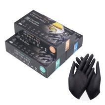 크린손 니트릴장갑 일회용 식품용 요리용 라텍스장갑 100매 블랙, 소형S, 1개