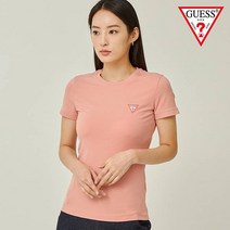 [게스진]게스 YN2K9001 여성 게스 미니 삼각로고 반팔 티셔츠