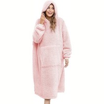 후드담요 입는 밍크 커스텀 예쁜 집순이 남녀공용 웨어러블 후드 양면 면 원 모든 유니 홈 풀오버 2023 겨울