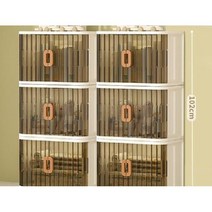 박스 다용도 리빙 인형 투명 정리함 플라스틱 옷 보관 접이식 소품 수납, F