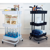 심플앤 이동식 다용도 핸드 트롤리 3단, 모던화이트