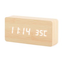 럭키타임 무소음 LED 우드시계, 메이플