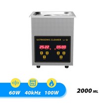 eiwei 초음파 청소기 욕조 2l 60w 히터 타이머 디지털 디스플레이 스테인레스 바구니 식기세척기 초음파 가전, 110v-120v, 우리를