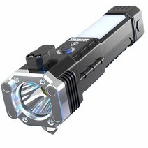 Prosekor 다기능충전식강광수전 자기고정조명 야외 생존 비상 랜턴, (강력한 자기 흡입+사이드 램프+로프 절단 칼) 1개