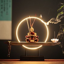 부처상 LED 조명 장식 향초 무당 무속인 미륵 도자기, 상세이페이지 참고, D