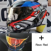쇼웨이 헬멧 쇼에이 바이크 홍진 클래식 오토바이 풀페이스 오토바이 헬멧 X14 HP44 RRS1000 블루 모토, 09 A clear revored lens