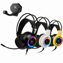 COX CH50 가상 7.1채널 RGB 게이밍 헤드셋 헤드셋-유선헤드셋, 선택1, 선택없음