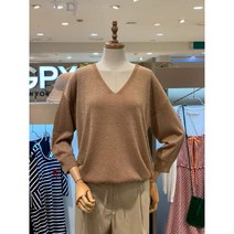 GGPX New. 허리스트링 브이넥 니트티 (GLC7KP800F)