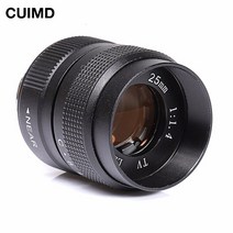 DSLR 미러리스 렌즈 단 광각 망원 25mm cctv f1.4 tv 영화 + c 마운트 + canon eos ef efs dslr 카메라 용 금속 후드 5d 6d 7d 호환