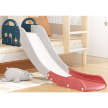 실내 어린이 미끄럼틀 소파 계단 거치식 놀이터 간이, 빨간색 코끼리 175cm
