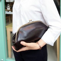 소가죽클러치백 클래식 똑딱이 앤틱 빈티지 핸드백