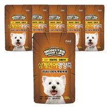 푸르미 강아지 몬스터 굿 라이프 영양죽, 삼계연어, 120g, 6개