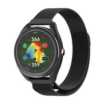 스페이스쉴드 보이스캐디 VOICE CADDIE T9 45mm 호환 메탈 밴드 밀리네즈루프 스틸 시계줄 밴드 스트랩 21color, 블랙