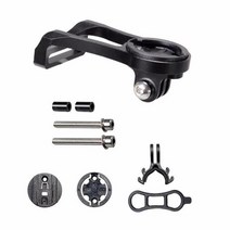 자전거주행속도계 알루미늄 자전거 컴퓨터 스톱워치 홀더 도로 핸들 바 확장 MTB 속도계 GPS 마운트 Garmin Bryton CATEYE 들어, black