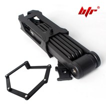 BTR 자전거 자물쇠 열쇠 와이어 관절락 도난방지 잠금장치, 선택09.자물쇠+BTR 6관절락, 1개