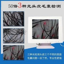 두피카메라 유분 수분 피부 머리카락 진단기 두피검출기 모낭 측정기 이발소 전용 고화질, 03 17인치 200배 높은 명세서 렌즈 보