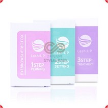 래쉬업 속눈썹 펌제 중화제 트리트먼트 택일 속눈썹펌재료 속눈썹연장재료, 3제 트리트먼트