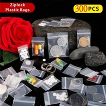 300100pcs 투명 플라스틱 미니 지퍼 잠금 보석 가방 크리스탈 포장 파우치 재사용 가능한 포셰트 자루, 3x4cm, 300개