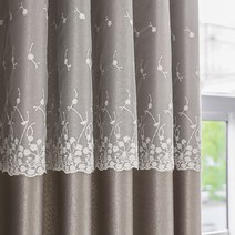 [지나송]하우스 암막커튼 슈퍼특대(620×230cm)+진주장식 볼로프