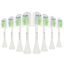 Philips One 교체용 칫솔모 Phillips Sonicare 칫솔모와 호환 가능 Sonic Care HY1100 HY1200 8개(스노우)용 전동 칫솔모, 눈