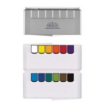 미젤로 미션 실버클래스 고체 팬물감 12색 캘리그라피 파레트 수채화 물붓, 본상품선택