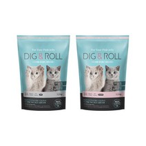 [디그앤롤] 핑크젤리 고양이 모래 14.6kg / 7.3kgx2개 - 향선택, 무향 2개