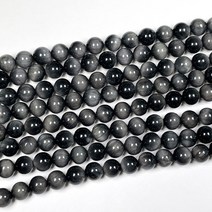 이글아이 (그레이 호안석) 원석 천연석 비즈공예 재료 부자재 팔찌만들기 DIY, AA-급 6mm (한줄)