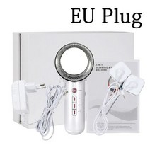 3 in 1 EMS 바디 지방분해 슬리밍 마사지 장치 얼굴 초음파 캐비테이션 체중 감소 지방 버너 갈바닉 적외선 치료, EU Plug with box