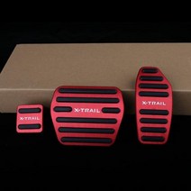오르간페달 자동차 튜닝 페달 닛산 X트레일 T32 X 트레일 Xtrail T33 발 가속기 브레이크 커버 패드 액세서리, Red AT 3pcs, Red AT 3pcs