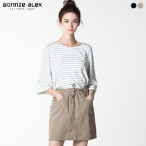[보니알렉스] (BONNIE ALEX) 린넨 블랜디드 스트링 스커트