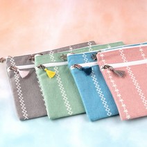 글라라미사보 스트라이프 미사보주머니/파우치, 그레이