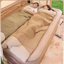 혹한기 오리털침낭 패딩 커플 여름침낭, 1.3kg 갈색, 1개