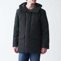 무인양품 남성용 MUJI 방한 발수 후드 다운 코트 ADG32A0A