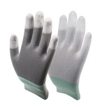 다모아MRO PU 손끝 손바닥 코팅 장갑 (수입 국산), 국산)PU 탑(손끝)-회색L, 10개입